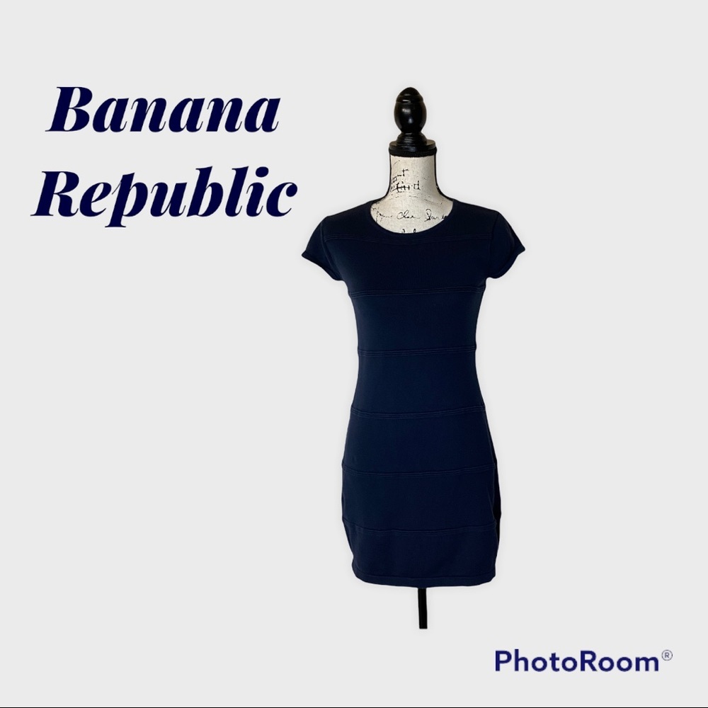 Banana Republic Navy Blue Knit Dress (S)